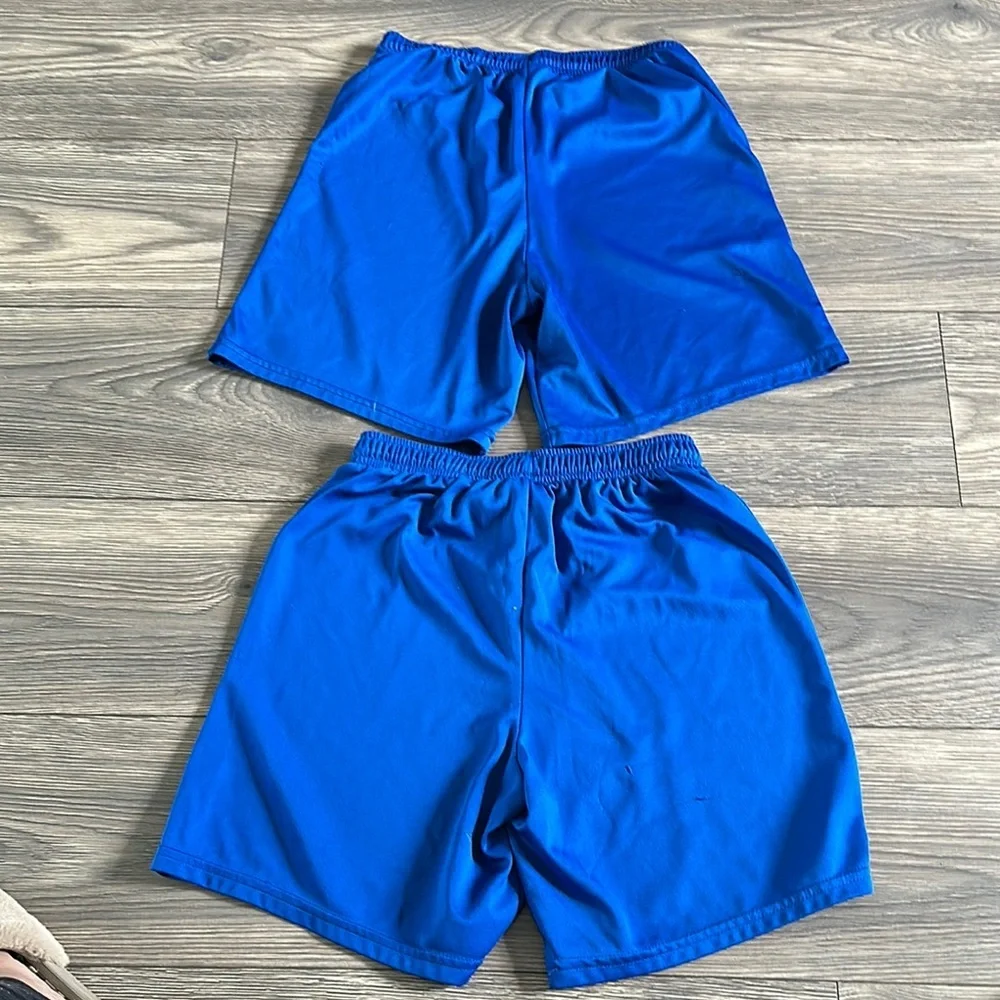 Blue Athletic Basketball Shorts with Elastic Waistband - Picture 5 of 6